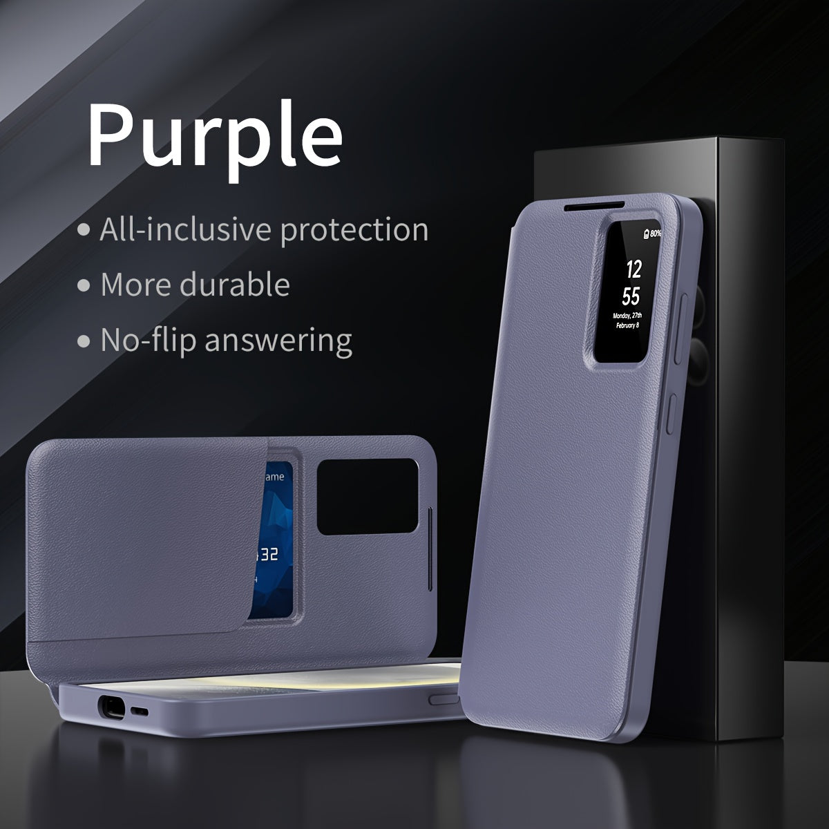 Smart window card insertion case for Samsung