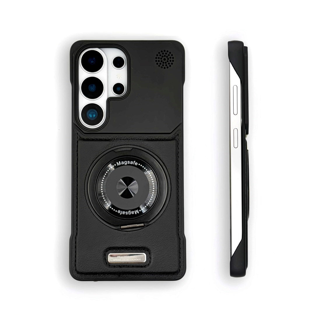 Samsung Semi-Enclosed Magnetic Phone Case with Rotating Stand