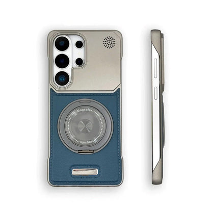 Samsung Semi-Enclosed Magnetic Phone Case with Rotating Stand