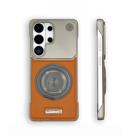 Samsung Semi-Enclosed Magnetic Phone Case with Rotating Stand