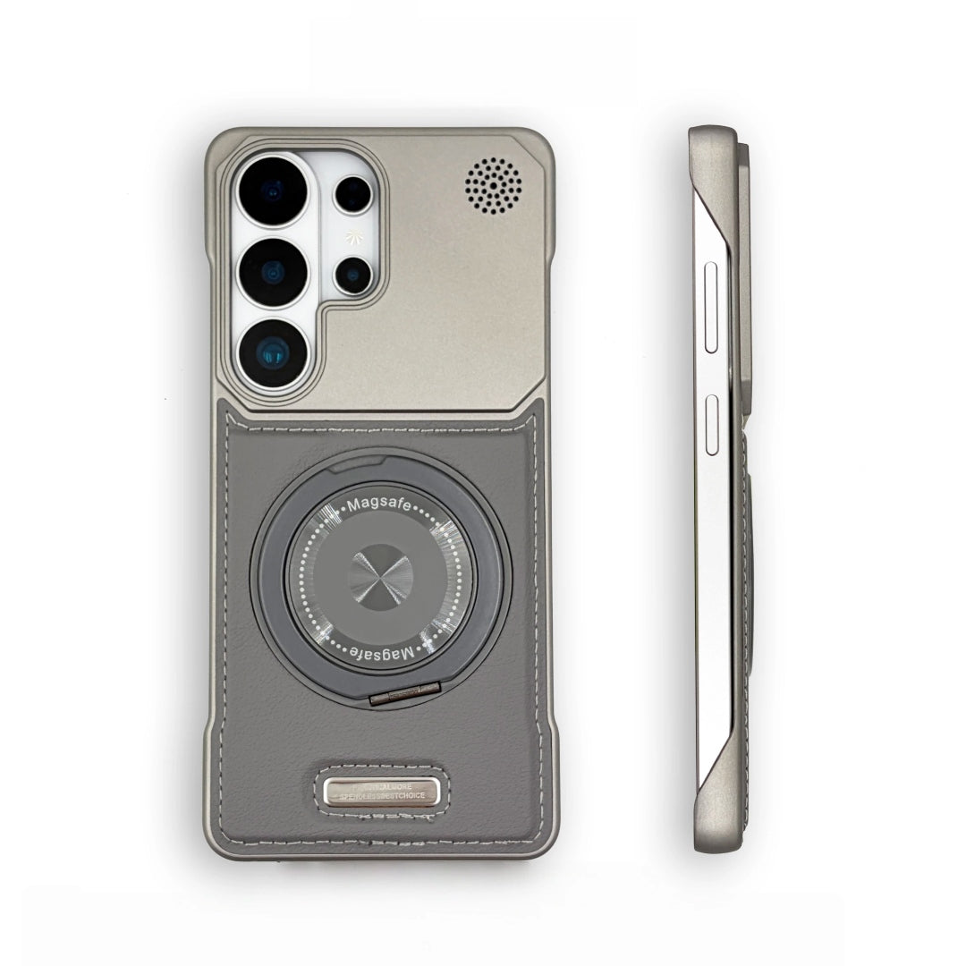 Samsung Semi-Enclosed Magnetic Phone Case with Rotating Stand