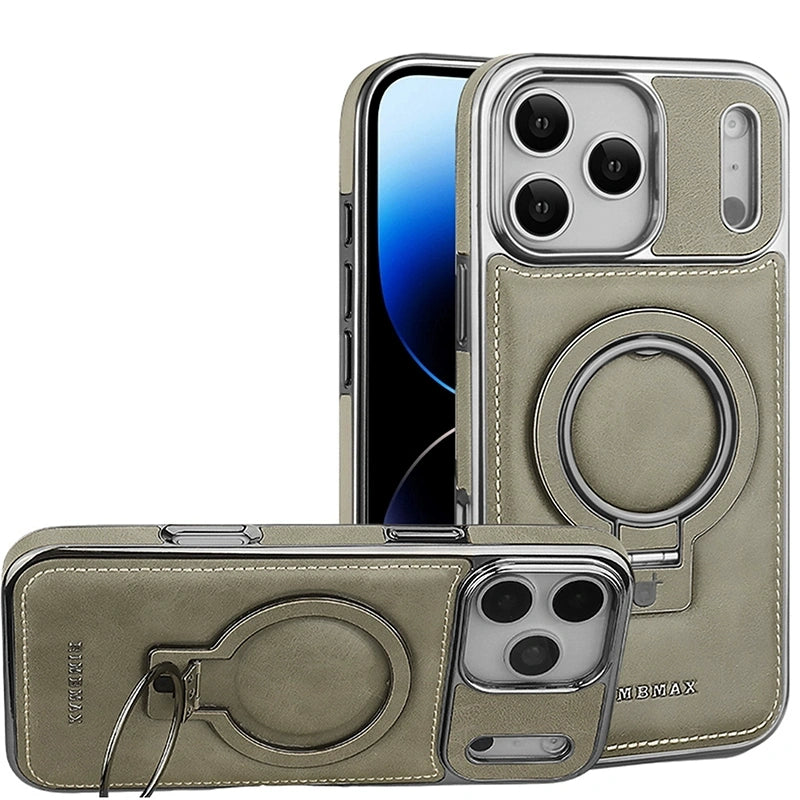Luxury Premium Leather Magnetic Stand Case For iPhone Series
