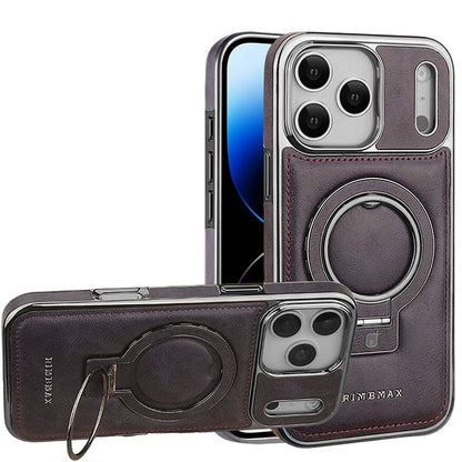 Luxury Premium Leather Magnetic Stand Case For iPhone Series