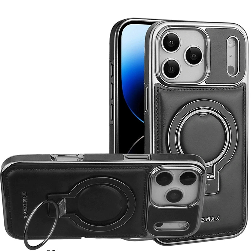 Luxury Premium Leather Magnetic Stand Case For iPhone Series