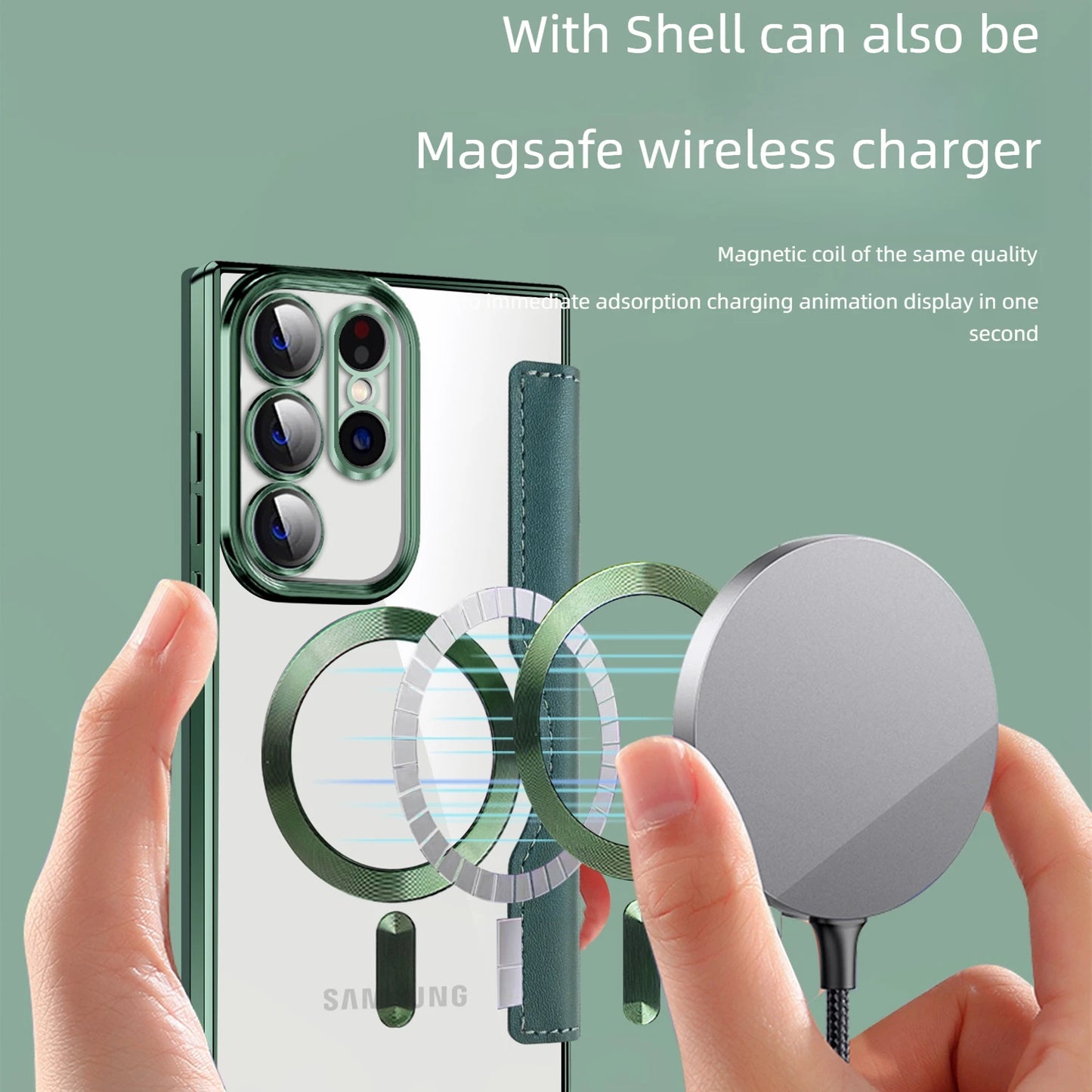 Flip Leather Card Slots Magnetic Phone Case For Samsung