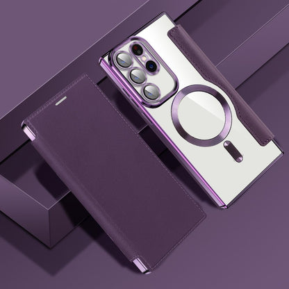 Flip Leather Card Slots Magnetic Phone Case For Samsung
