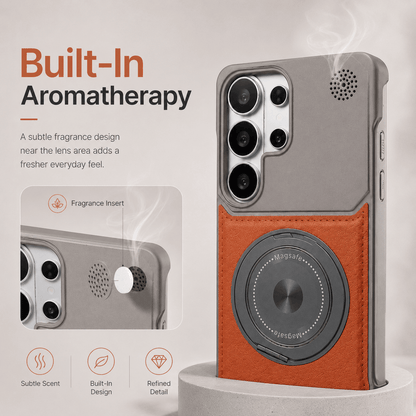 Samsung Semi-Enclosed Magnetic Phone Case with Rotating Stand