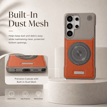 Samsung Semi-Enclosed Magnetic Phone Case with Rotating Stand