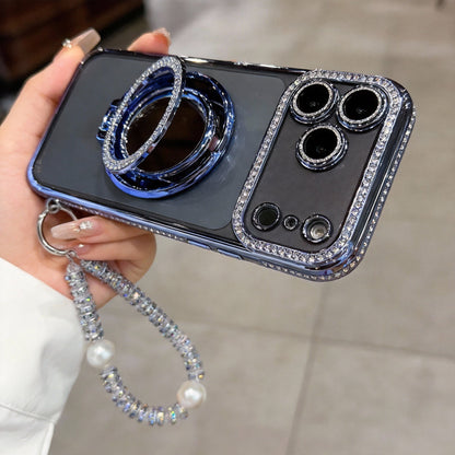 ✨💎Sparkling Diamond Women's Phone Case with Mirror & Stand for iPhone 💖